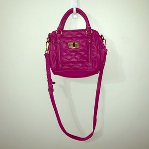 Small purple quilted crossbody purse, Merona